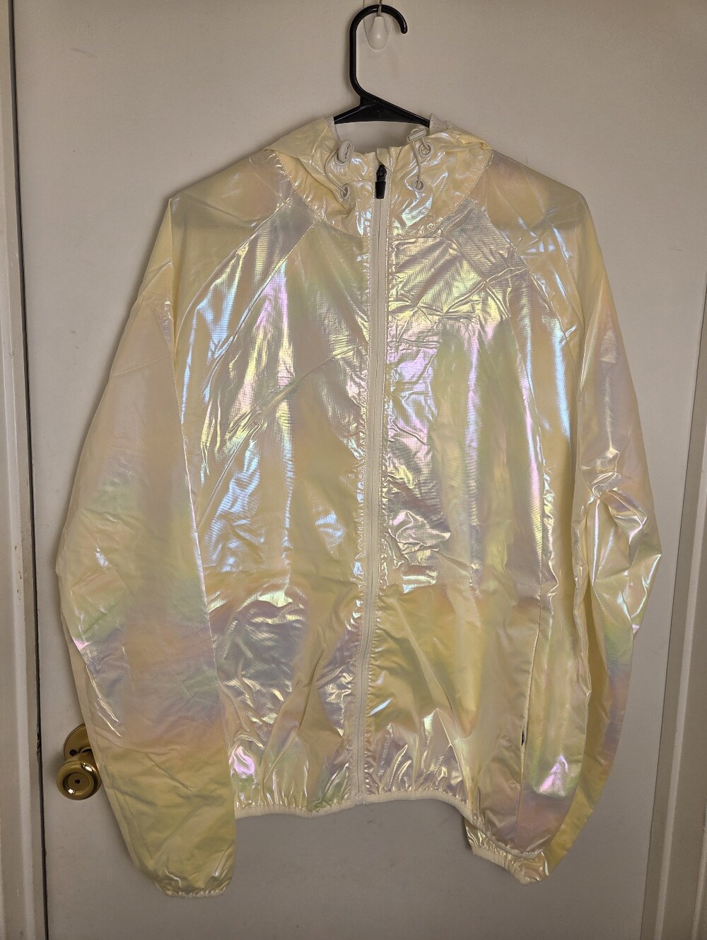 CNTR Sportswear Womens Sz Large Iridescent Windbreaker Jacket Pearlized